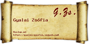 Gyalai Zsófia névjegykártya