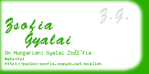 zsofia gyalai business card